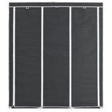 Wardrobe with Compartments and Rods Black 150x45x175 cm Fabric 282453
