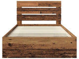 Bed Frame with Headboard Old Wood 75 x 190 cm Solid Pine Wood 3411806