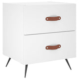 Bedside Cabinet White 40x35x47.5 cm Engineered Wood 827244