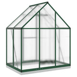 Greenhouse with Base Frame Green 169x114x202 cm Aluminium 4005826