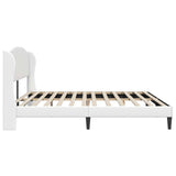 Bed Frame with Headboard White 180 x 200 cm Faux Leather 42027873