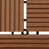 Brown 11 pcs 30 x 30 cm Decking Tiles WPC 1 sqm 41550