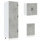 8 Piece Kitchen Cabinet Set Kalmar Concrete Grey Engineered Wood 3314815