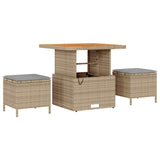 Garden Sofa Set 14 pcs Beige and Light Grey Poly Rattan 3364957