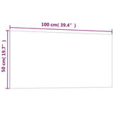 Wall-mounted Magnetic Board Black 100x50 cm Tempered Glass 347941