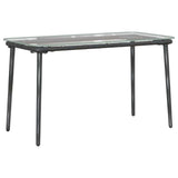 Garden Table Black 80 x 40 x 45 cm Poly Rattan 42010364