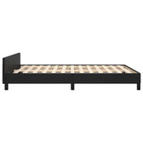 Bed Frame without Mattress Black 135x190cm Double Faux Leather 349898