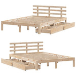 Bed Frame with Drawers without Mattress 140x190 cm 3302002