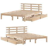 Bed Frame with Drawers without Mattress 120x190 cm Small Double 3301998