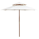 Parasol Cream White Polyester cover Large Adjustable Armrests 42964