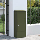Parcel Drop Box Olive green 44.5 x 29 x 110.5 cm Steel 874929