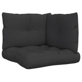 Pallet Cushions 3 pcs Black Fabric 360864