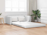 Folding Sofa Bed White 124 x 71 x 78 cm Faux Leather 42030519