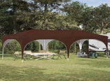 Pop-up Party Tent 575 x 288 x 245 cm Brown Oxford Fabric 42019885