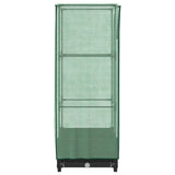 Raised Bed with Greenhouse Cover Rattan Look 40x40x123 cm 4015809