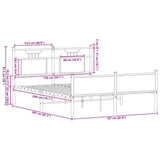 Bed Frame without Mattress Sonoma Oak 150x200 cm King Size Engineered Wood 4106982