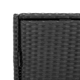 Garden Storage Cabinet Black 83x45x76 cm Poly Rattan 365543