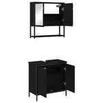 Bathroom Furniture Set with Storage 2 pcs Black 60 x 30 x 60 cm 3334324