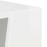 Side Shelf High Gloss White 33 x 32 x 100.5 cm Engineered Wood 892421