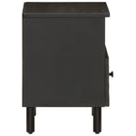 ZNTS Bedside Cabinets 2 pcs Black 40x33x46 cm Solid Wood Mango 356826