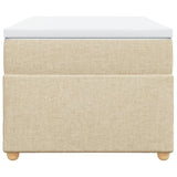 Box Spring Bed with Mattress Cream 90x200 cm Fabric 3285350