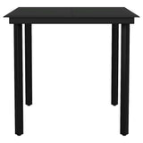3 Piece Garden Dining Set Black PVC Rattan 3099209