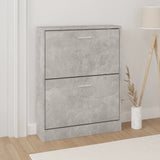 Shoe Cabinet Concrete Grey 59x17x81 cm Engineered Wood 342537
