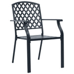 Stackable Garden Chair Set 5 pcs Anthracite Powder-coated Steel 3283769