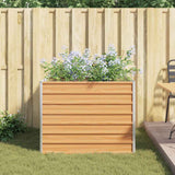 Garden Raised Bed Light Brown 100 x 100 x 77 cm 42017323