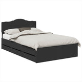 Bed Frame with Drawer Black 120 x 190 cm Engineer Wood 3413027
