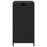 Outdoor Garbage Bin Black 40 x 40 x 80 cm Poly Rattan 42026888