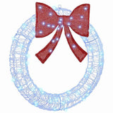 Wreath with 60 LEDs Blue 76 x 76 x8.5 cm Acrylic 42019123