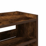 Shoe Rack Smoked Oak 80x25x62 cm Engineered Wood 859918