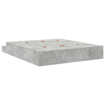 Storage Bed Frame with Door Concrete Grey 236.5 x 200 x 31.5 cm 3335624