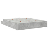 Storage Bed Frame with Door Concrete Grey 236.5 x 200 x 31.5 cm 3335624