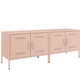 TV Cabinets 2 pcs Pink 68x39x50.5 cm Steel 842937