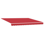 Retractable Awning Manual Red 400 x 300 cm Fabric 3330692