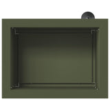 Garden Planter with LED Olive Green 30 x 40 x 30 cm Steel 8008076