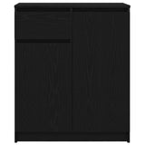 Sideboard with Drawer Black Oak 71x35x84 cm Engineered Wood 861590