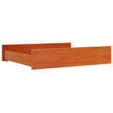 Bed Drawers 2 pcs Wax Brown Solid Wood Pine 847169