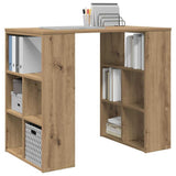 Desk with Shelf Artisan Oak 90 x 50 x 75 cm Engineered Wood 869513