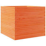 Garden Planter Wax Brown 80x80x68.5 cm Solid Wood Pine 3282481
