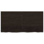 Table Top Dark Brown 120x60x cm Treated Solid Wood Oak 3156438