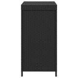 Outdoor Garbage Bin Black 40 x 40 x 80 cm Poly Rattan 42026888