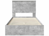 Storage Bed Concrete Grey 75 x 190 cm Engineered Wood 3411260