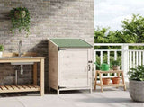 Garden Shed with Roof White 59 x 56 x 113.5 cm Solid Fir Wood 42033437