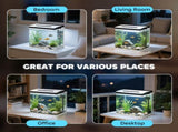 28L Glass Aquarium Fish Tank with Filter, LED Lighting, for Betta, Guppy, Mini Parrot Fish, Shrimp, T3398P350115