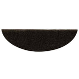 Stair Mats Self-adhesive 20 pcs 56x17x3 cm Dark Brown Half Round 3365673