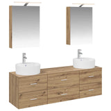 Bathroom Furniture Set 5 pcs Artisan Oak 3406878