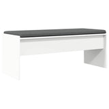 Hall Bench with Cushion White 103 x 38 x 40 cm 891560